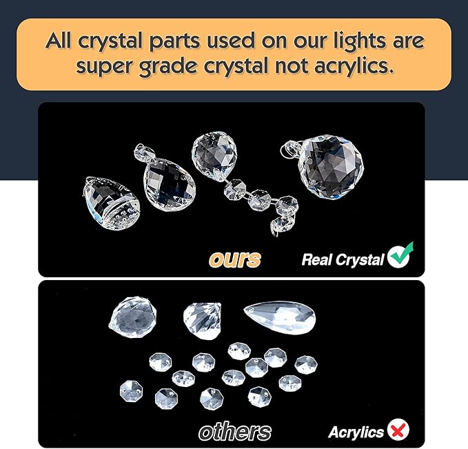 CVKASH Crystal Floral Chandelier 4-Light Antique Modern Black Flush Mount Raindrop Crystal Ceiling Lighting Fixture Chandelier for Living Room Bedroom Dining Room Entryway D17.71 H8.26