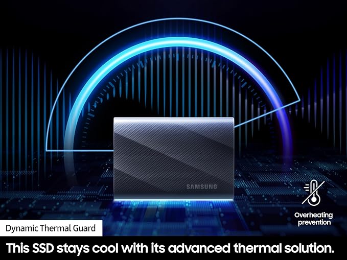 Samsung T9 Portable SSD 2TB, USB 3.2 Gen 2x2 External Solid State Drive, Seq. Read Speeds Up to 2,000MB/s for Gaming, Students and Professionals, MU-PG2T0B/AM, Black