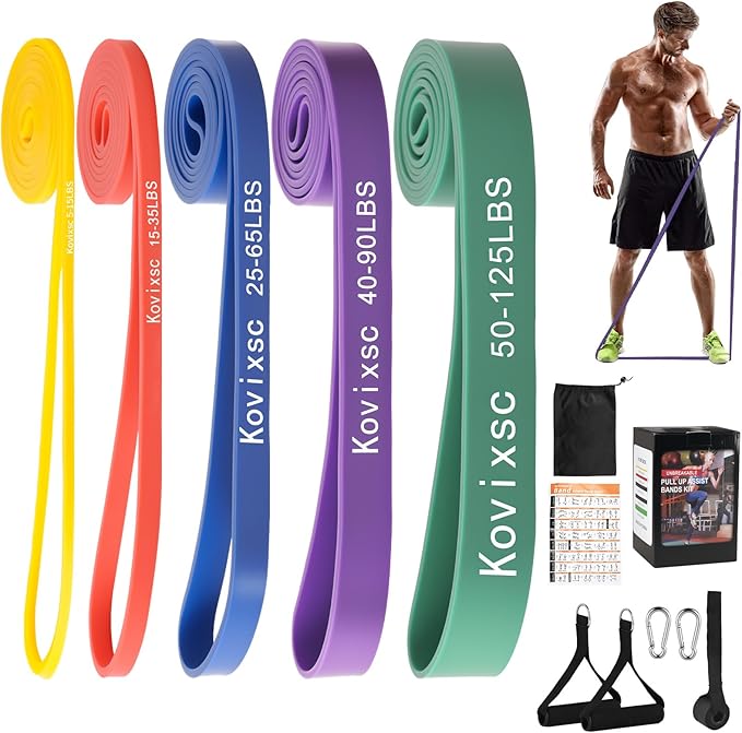 Resistance Bands for Working Out, Pull Up Assistance Bands, Exercise Workout Bands for Men & Women, Gym Bands with Door An...