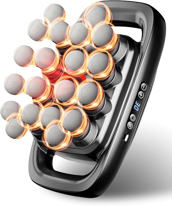 20 Head Massage Gun Deep Tissue Percussion Massager with 3 Modes&30 Intensities-Muscle Massage Gun for Back/Shoulder/Foot/...