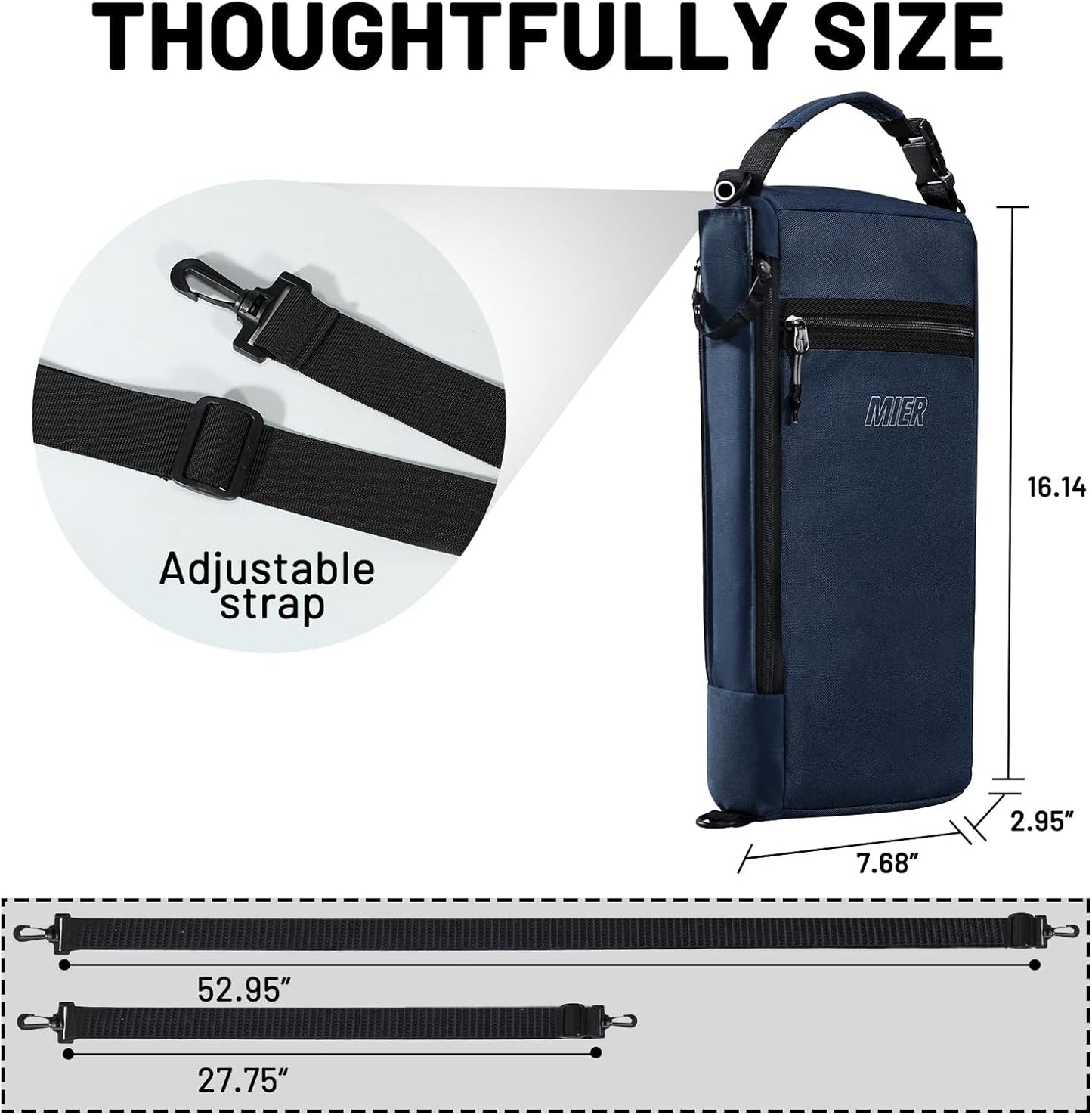 MIER Cooler Backpack Insulated Soft Cooler Bag Portable Leakproof Camping Lunch Backpack for Men and Women Lightweight Thermal Bag for Hiking Shopping Travel