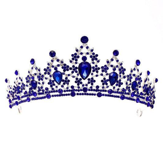 FORSEVEN Crystal Wedding Crown Queen Tiara Bride Crowns for Women Rhinestone Headbands Princess Birthday Party Tiaras Brid...