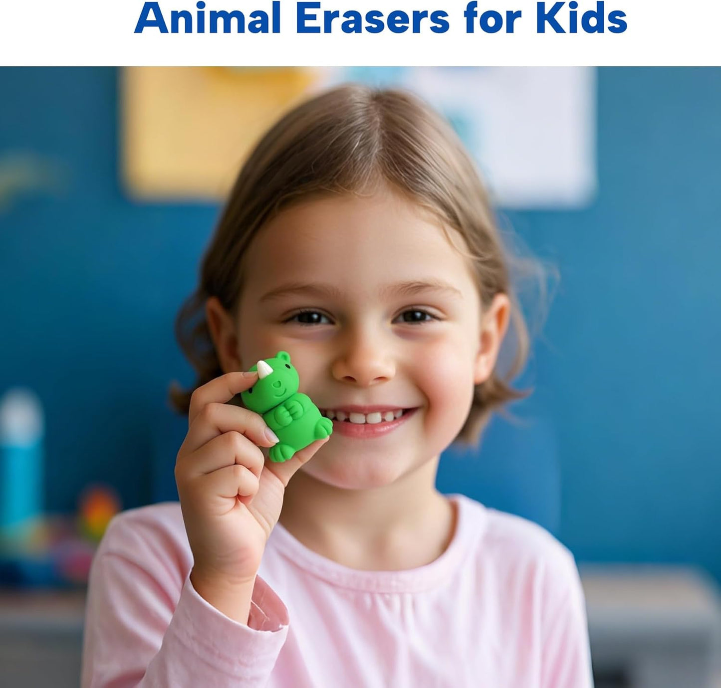 Animal Erasers for Kids, 35 Pcs Kids Pencil Erasers Bulk Puzzle Erasers for School Classroom Prizes