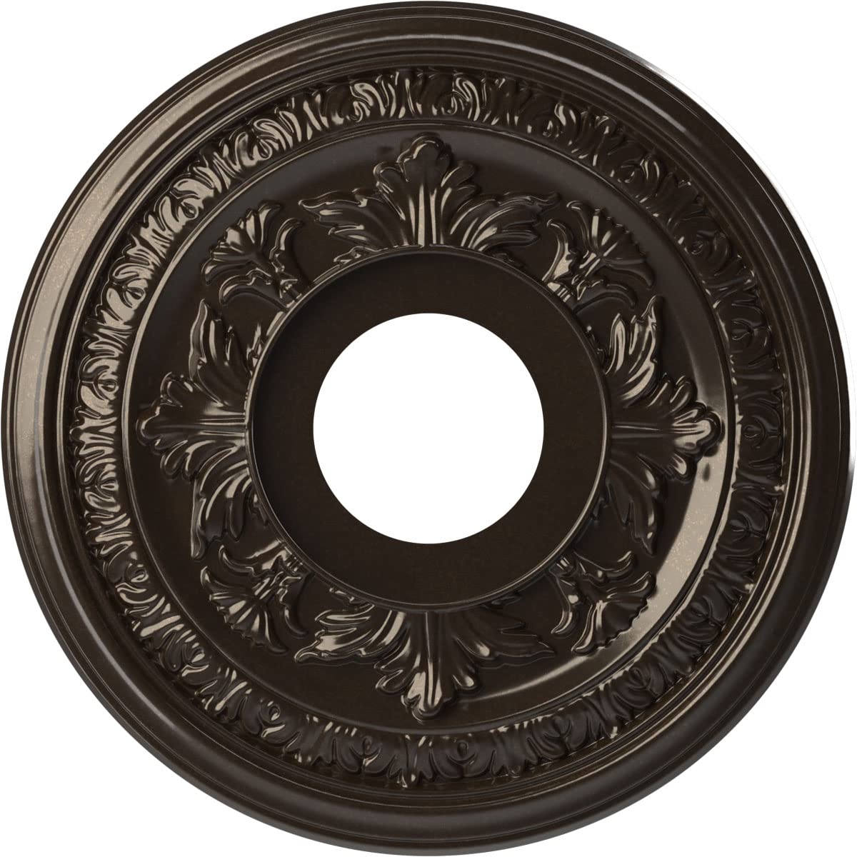 Ekena Millwork Cmp13Baeru Baltimore Thermoformed Pvc Ceiling Medallion (Fits Canopies Up To 5 1/4), 13Od X 3 1/2Id X 3/4P, Unive