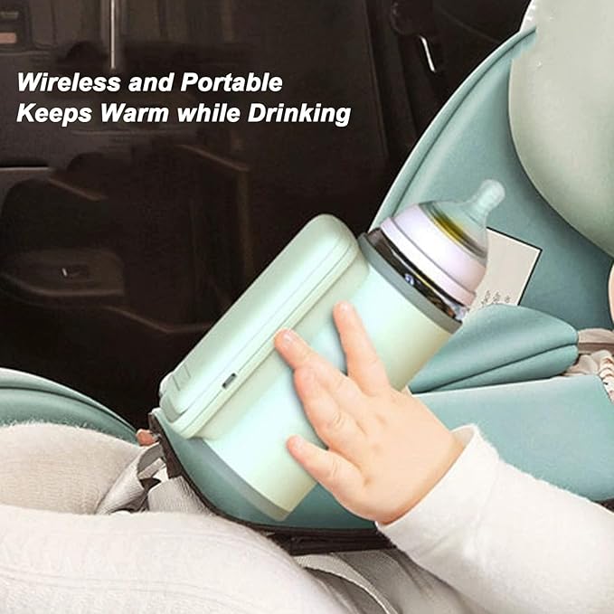 Baby Bottle Warmer, Portable Bottle Warmer, Fast Heating Travel Baby Milk Warmer with LED Display, Constant Temperature Travel Bottle Warmer for Home Family Travel