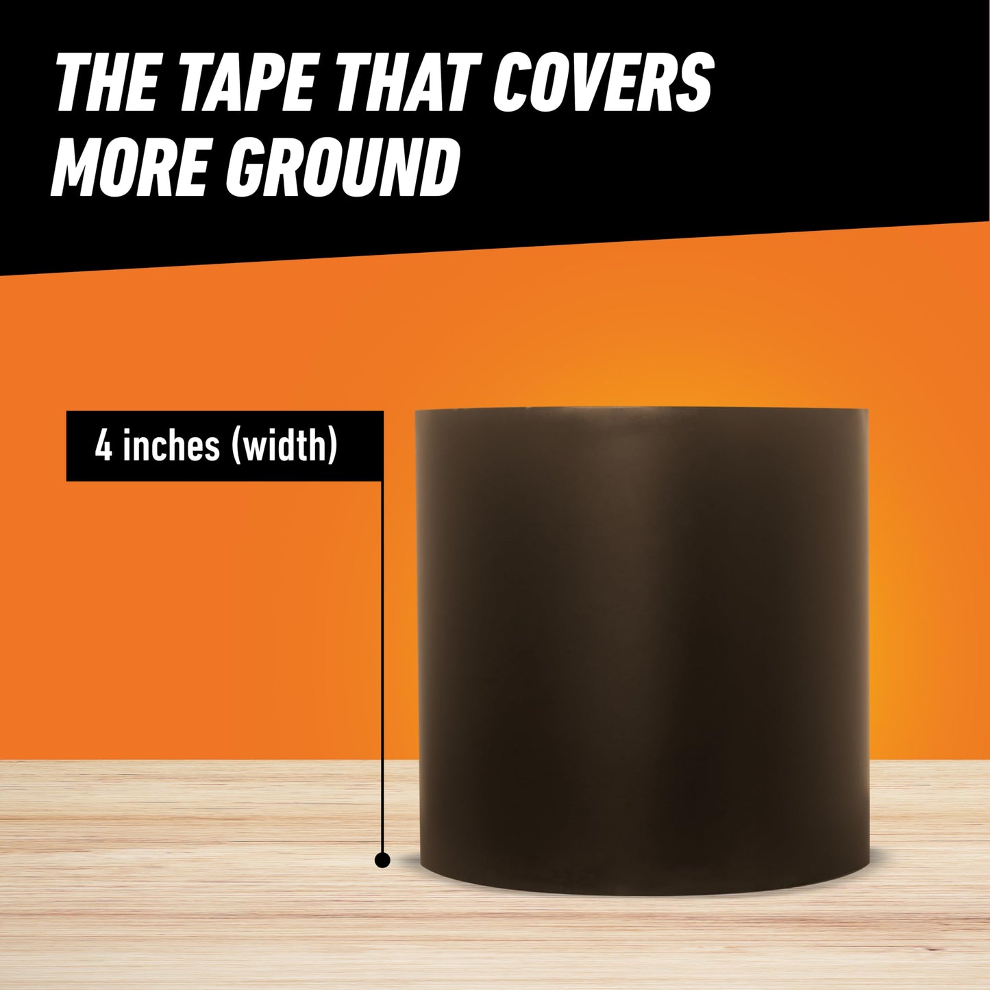 Gorilla Waterproof Patch & Seal Tape, Black Tape, 4" x 10' (Pack of 2) - Permanent Weather Resistant Seal for Leaks and Repairs