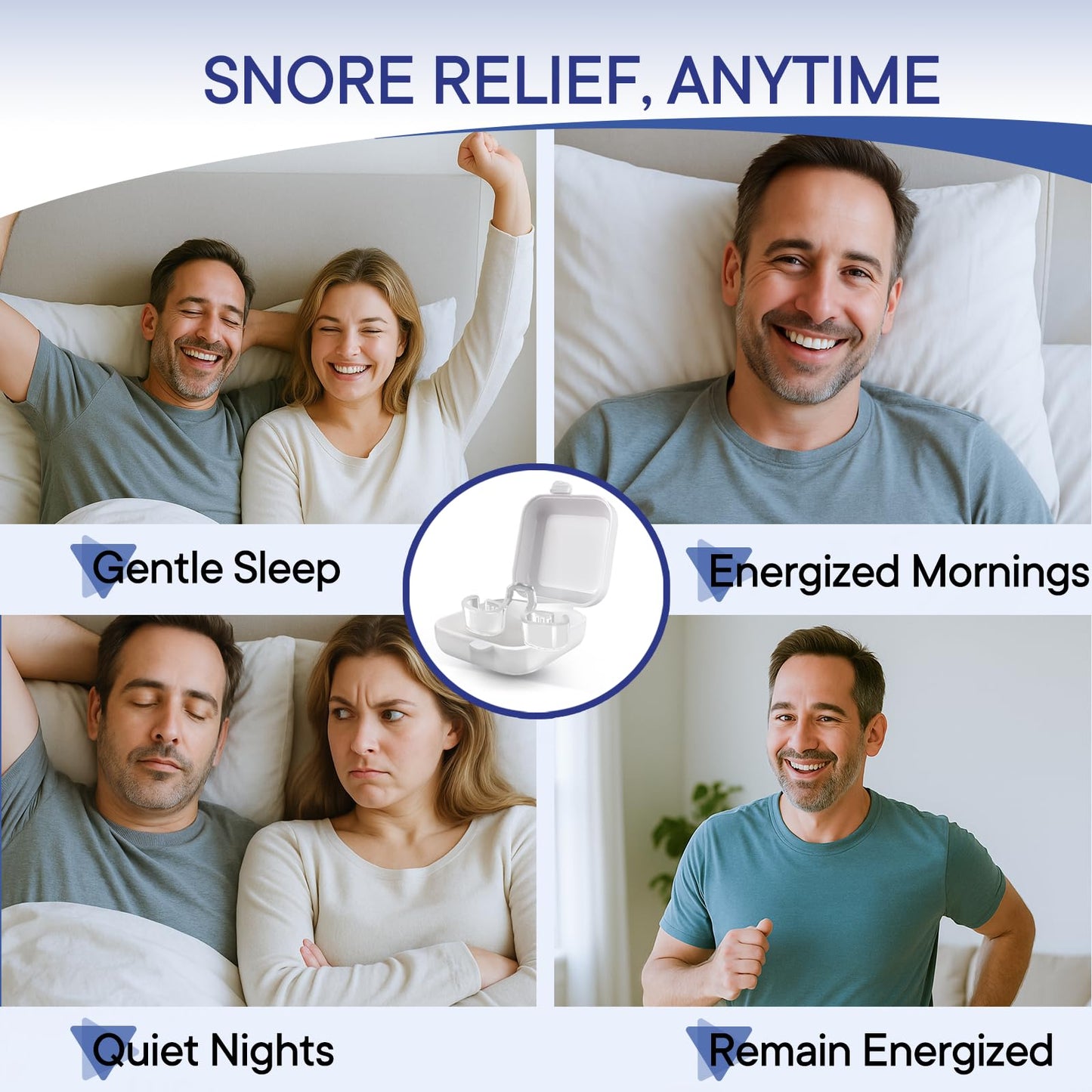 Anti Snoring Devices, Nose Vents Opener for Men and Women, 3-Gear Adjustable Fit, Individually Packaged & Portable, Helps Improve Airflow – 4 Pack