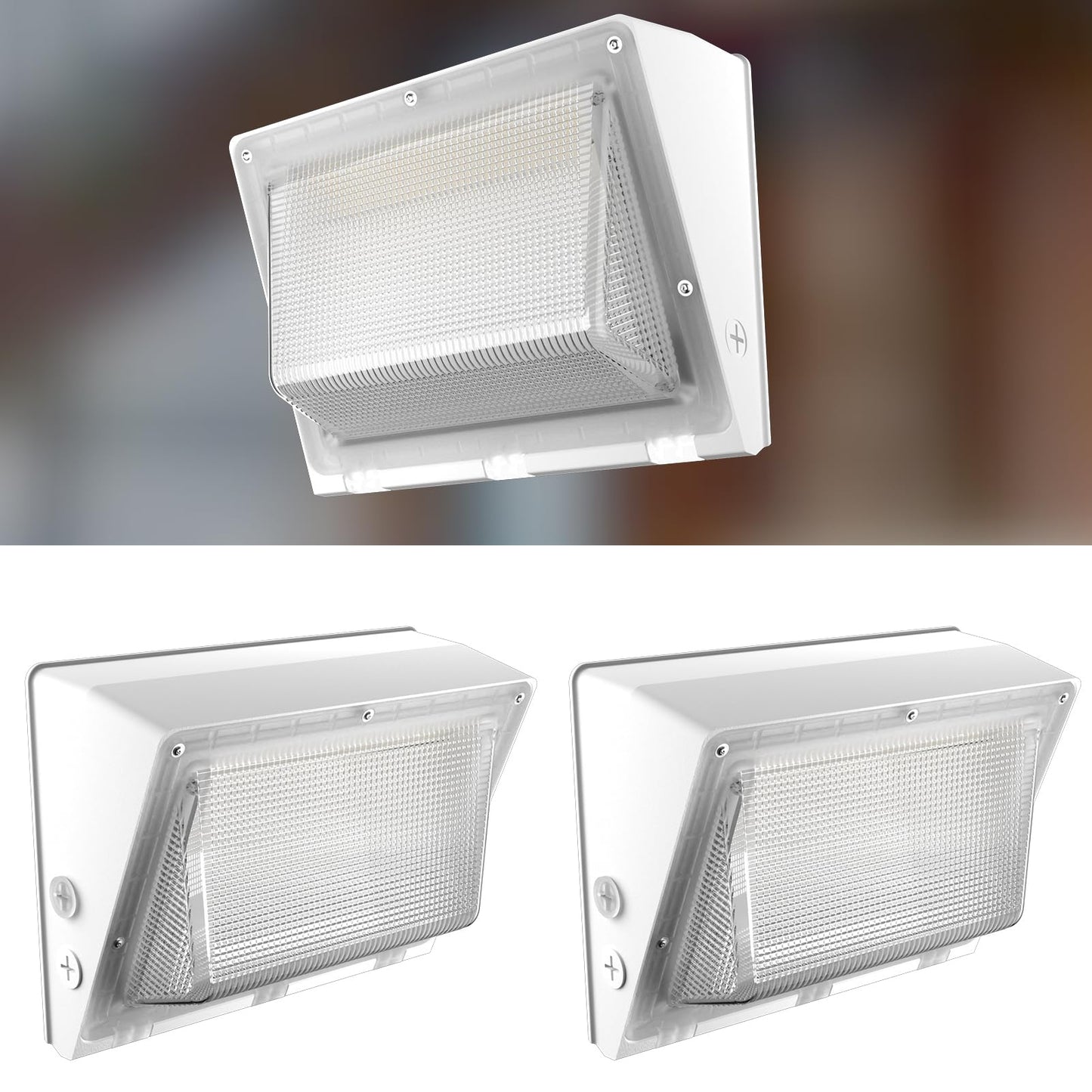 Lightdot 2Pack 250W Led Wall Pack Lights  100-277V Dusk To Dawn With Photocell | 37500Lm(150Lm/W) 5000K Ip65 Outdoor Exterior Lighting Fixture  Energy Saving|5-Yrs Warranty  Etl White(Height:20-40Ft)