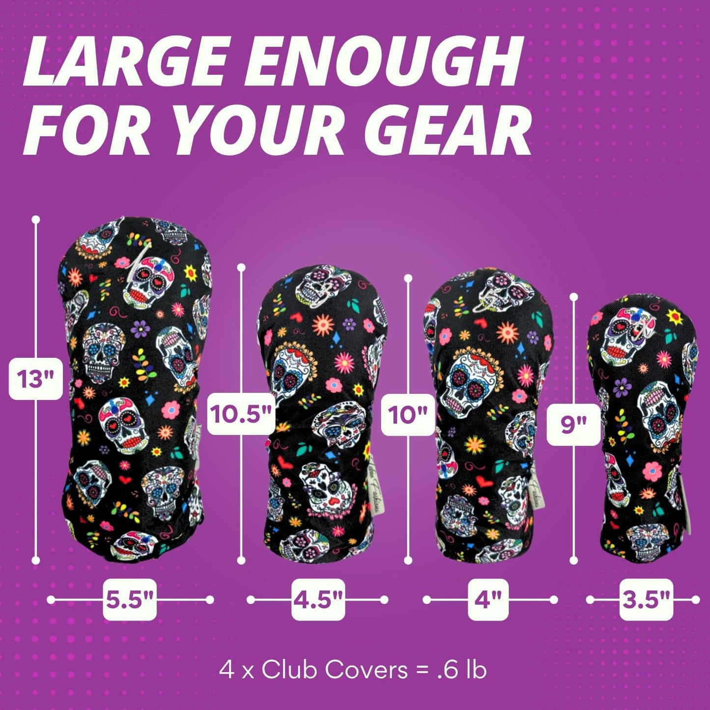 Taboo Fashions Resort Collection Golf Club Covers for Women - Numbered Golf Headcovers Set for Driver, Fairway and Hybrid Clubs - Weather Resistant, Pack of 4