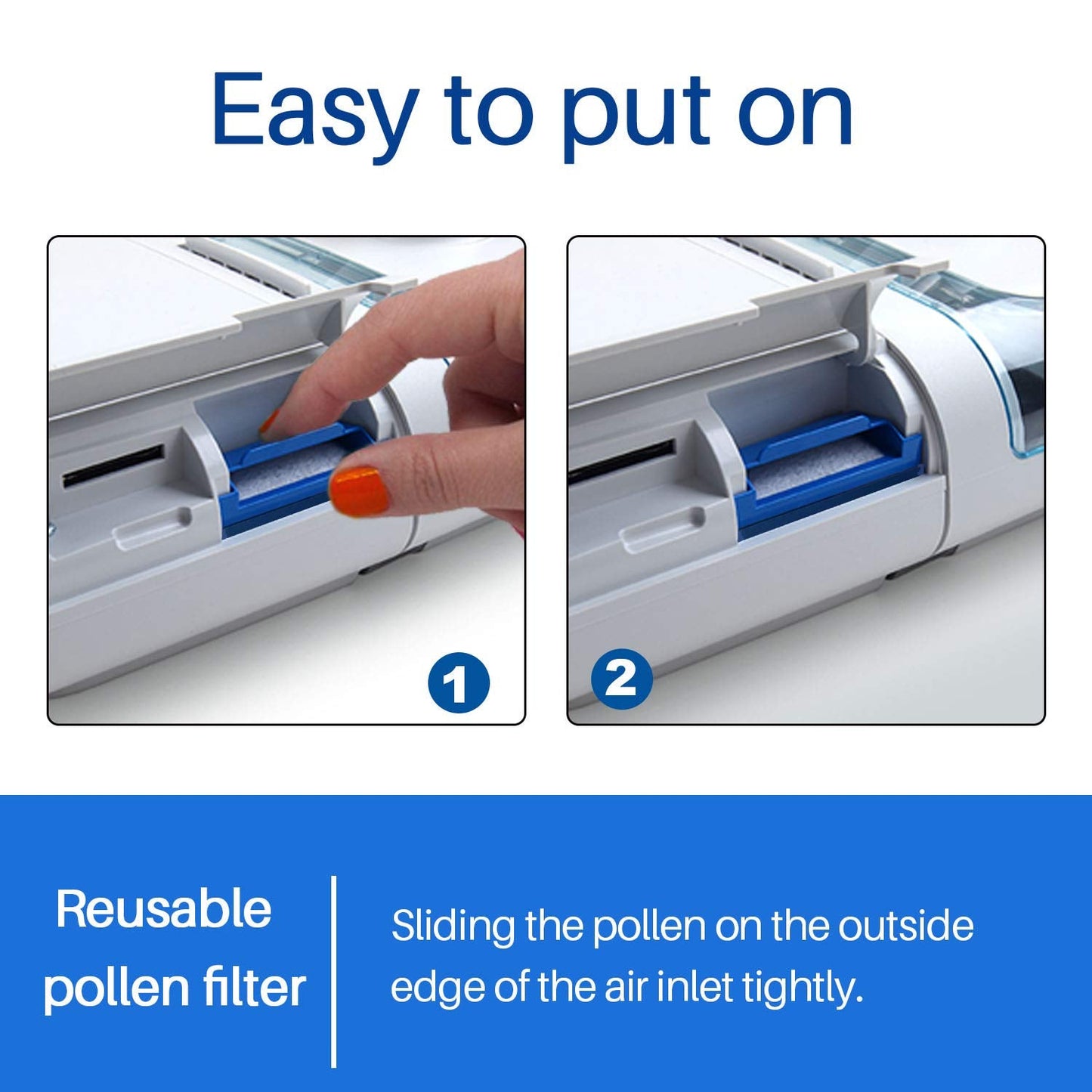 16 Packs-Reusable Pollen Filters, Compatible with Philips DreamStation and BiPAP Machines, CPAP Filters Replacement Supplies Accessories