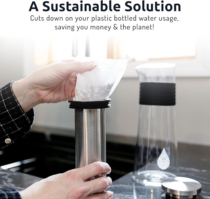Invigorated Water pH ON-The-GO Alkaline Water Filter Pouch- Portable Alkaline Water Filtration System for Your Bottle, Pitcher, Jug, Container - High pH Water - Long-Life 105 Gallon/400 Litre (1-Pack)