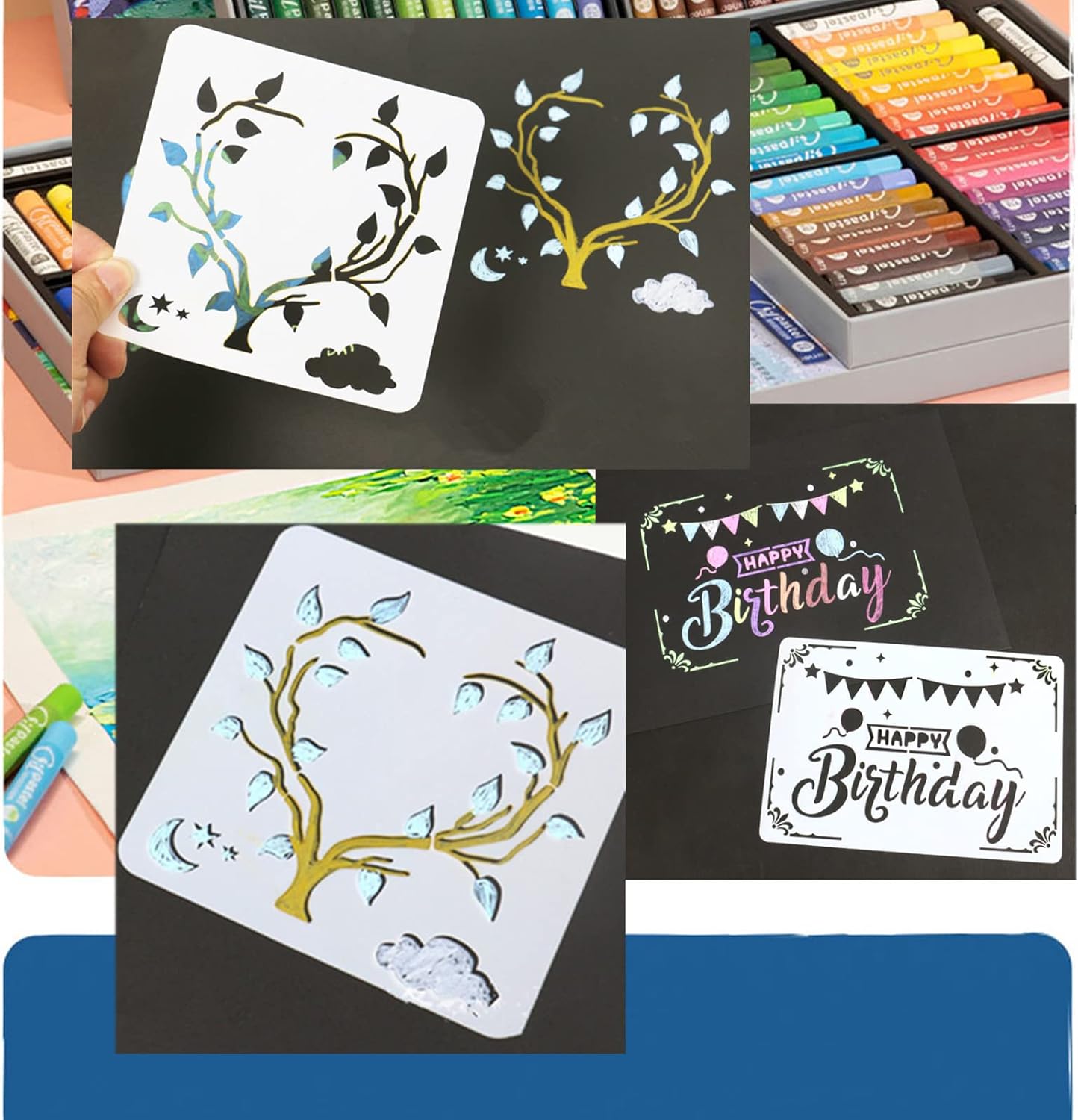 BANLTRE 5 Pack 24" x 36" 10mil/0.25mm Thick Clear Blank Stencil Sheet for Cutting,Craft Plastic Sheets (24" x 36" / 10mil)