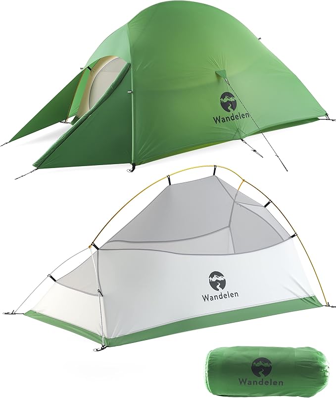 Appalachian Lightweight Backpacking Tent - Easy Setup, 2 Person 3 Season Ultralight Tent with Footprint Waterproof, Windproof, Double Layer Outdoor Tent for Camping Hunting Hiking.