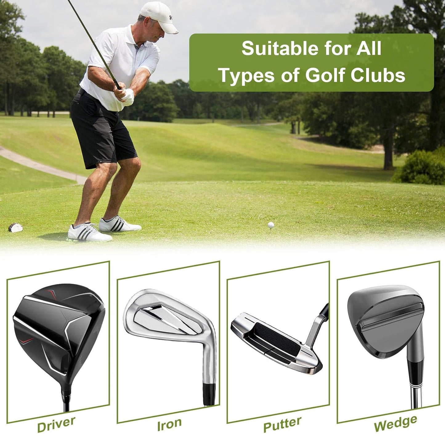 30min Golf Club Epoxy, 125+125ml Extra Strength Golf Shaft Epoxy, Applicable to All Clubheads, Drivers, Putters, and Irons, Compatible with Graphite and Steel Shafts (Long Cure)