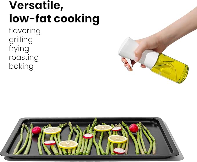 Mistifi Glass Oil Sprayer/Mister 5.1 fl oz (150ml), For Cooking Oil, Olive Oil, Soy Sauce, Vinegar, Non-Aerosol Refillable Dispenser, Spray Bottle (FS631 SummerLemon)