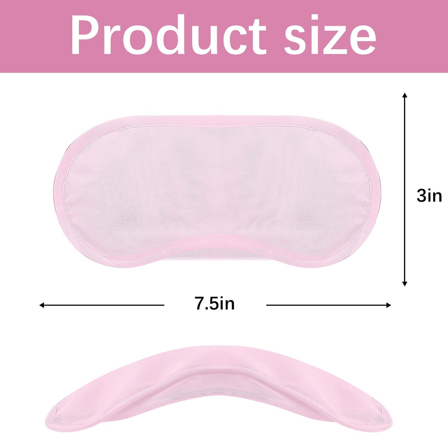 40 Pcs Blindfolds for Party Games, Pink Eye Mask Sleep Masks Bulk with Nose Pad and Adjustable Strap 4 Layers Sleepover Slumber Party Favors Blind Folds Sleeping Mask for Team Building