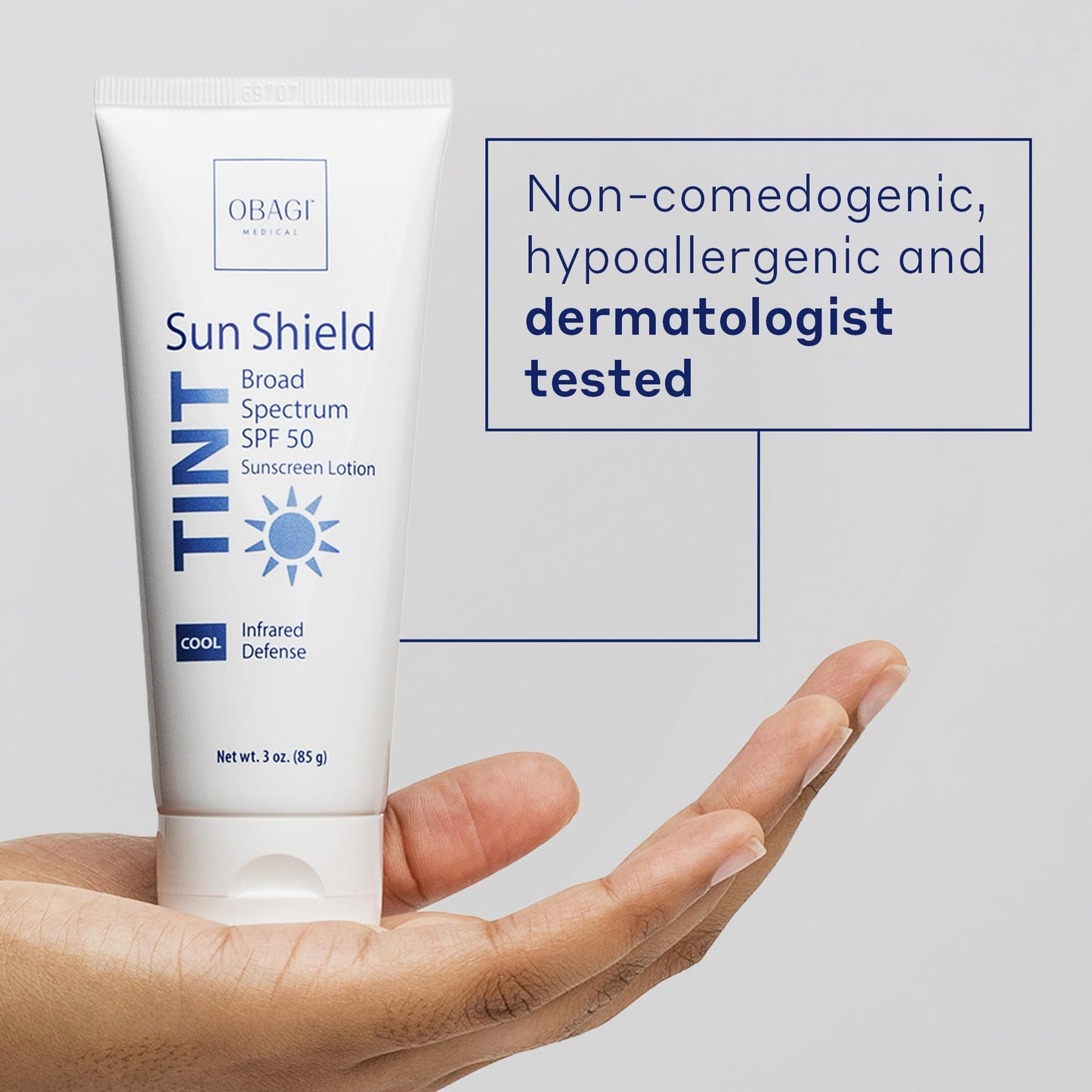 Obagi Sun Shield Tinted Sunscreen - Broad Spectrum SPF 50 Protection from the Sun - Cool Tint - 3 oz