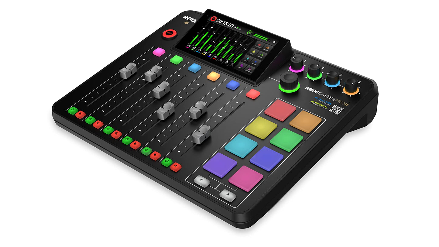 Rde Rdecaster Pro Ii All-In-One Production Solution For Podcasting, Streaming, Music Production And Content Creation,Black