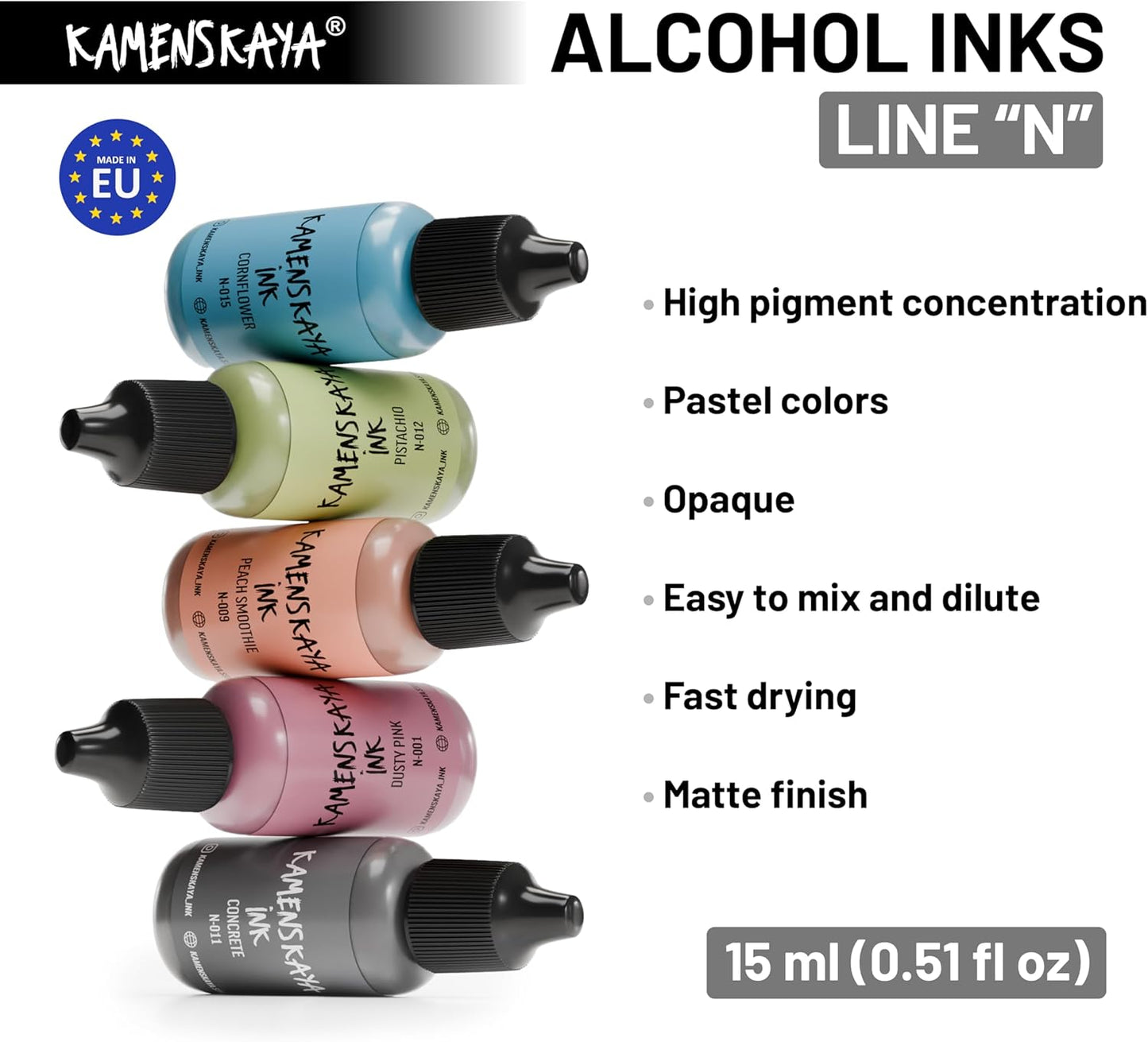 Alcohol Ink Set - 34 Color Variations - Set #21-4 Alcohol Inks x 0.51 fl oz (15 ml)
