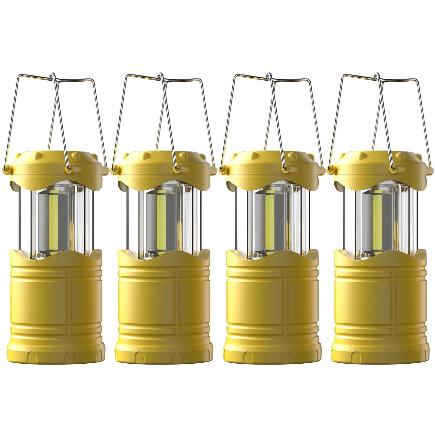 Lichamp COB Camping Lantern - Portable High Lumen Flashlight, Medium Size, HIPS Plastic, Yellow, Model CLS-B004-YL