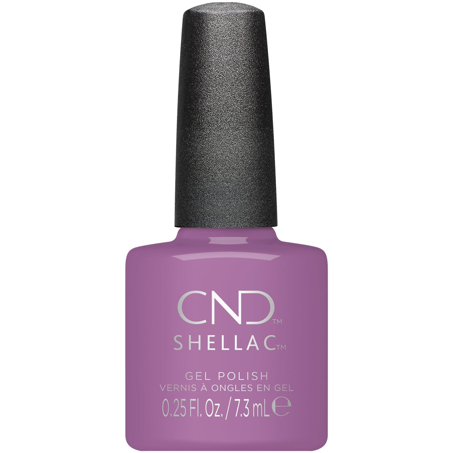 CND Shellac Gel Nail Polish, Long-lasting Nail Paint Color with Curve-hugging Brush, 125 Lilac longing, 0.25 fl oz