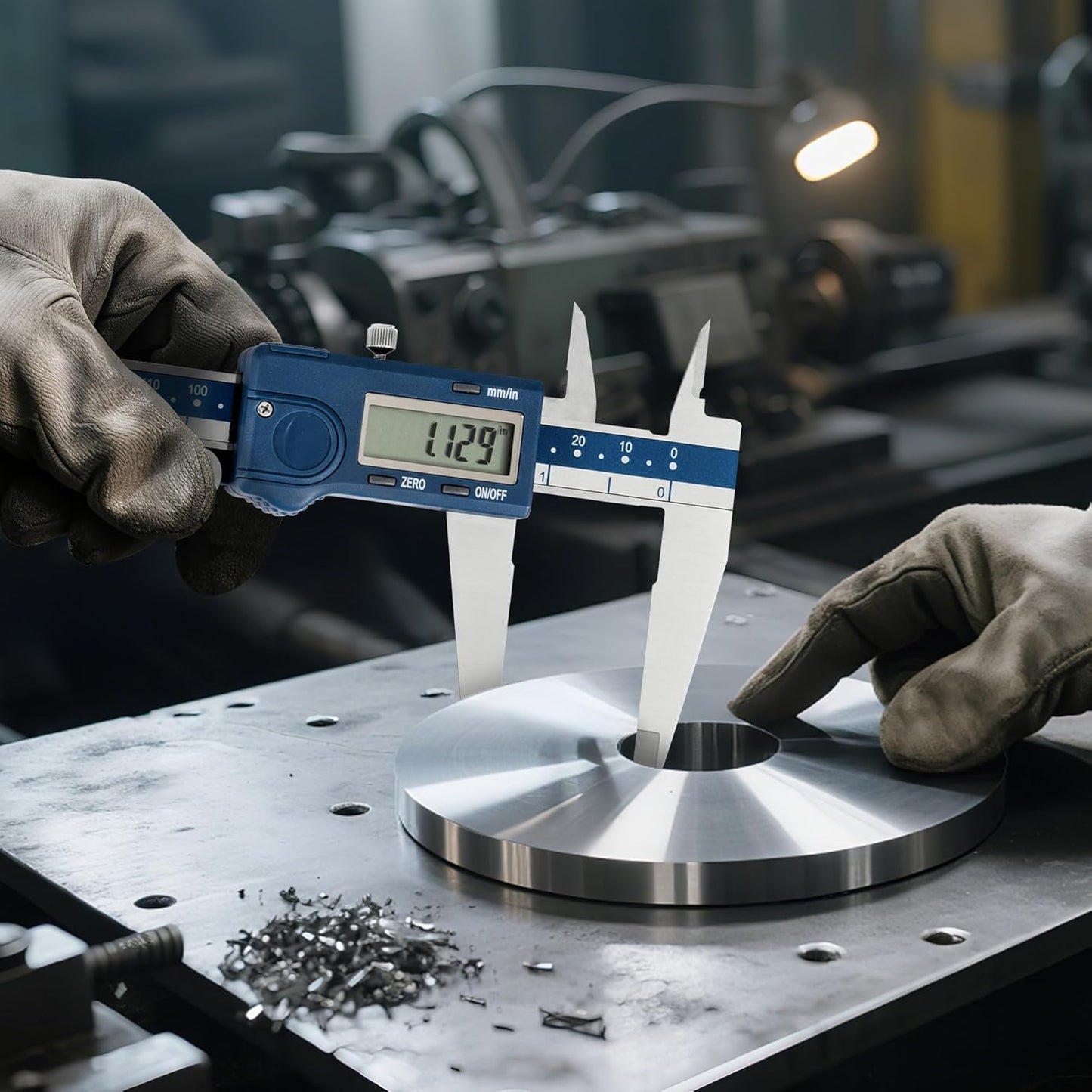 Dasqua Left-Handed Digital Caliper 0-12"/0-300mm Stainless Steel with Large LCD Screen, Dual Reading in/mm, Accuracy ±0.0016"/0.04mm, Resolution 0.0005"/0.01mm, High Precision Caliper Measuring Tool