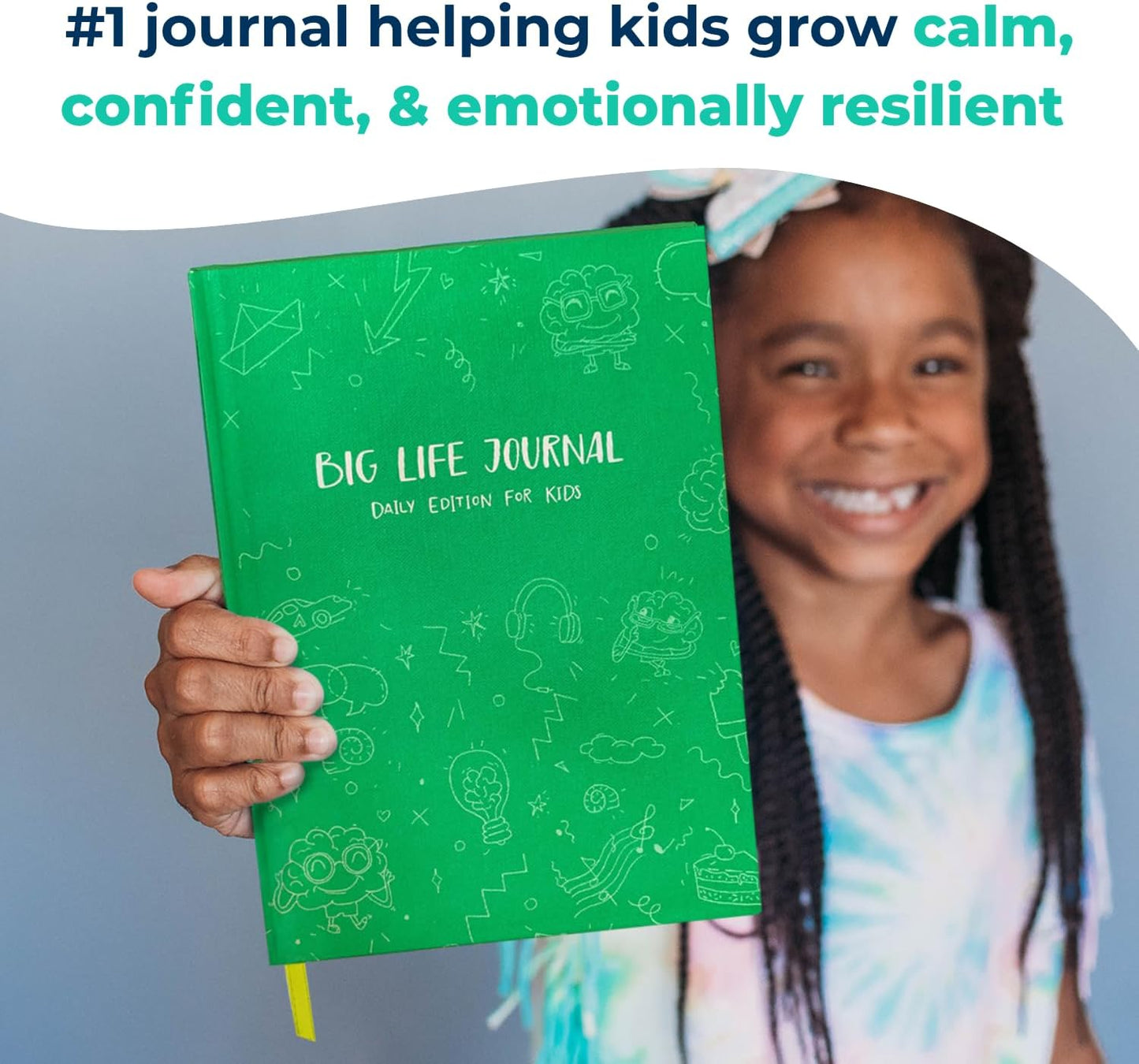 Big Life Journal - Daily Journal for Kids - A Growth Mindset Workbook for Children – Interactive Journal and Goal Planner for Kids – Daily Guided Journal for Children… (Green)