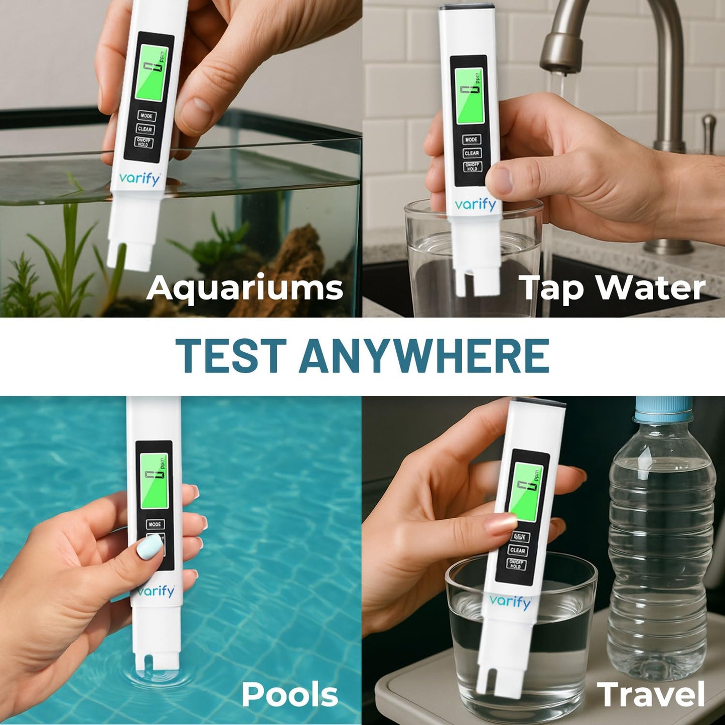 Instant 4-in-1 TDS Meter Digital Water Tester for Drinking Water | Accurate 0–9990 PPM EC & Temp Readings | Ideal for RO Systems, Aquariums, Pools – Built for Professionals, Easy for Anyone