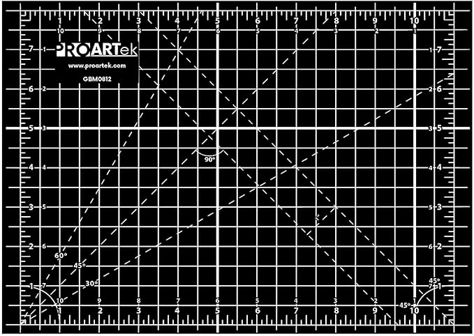 PK00005 Model GBM0812 Series 8.5" x 12" Professional Cutting Mat; Double-Sided Green/Black; Self-Healing; For Graphic Arts, Hobbies, Sewing, Scrapbooking, and other Cutting Projects