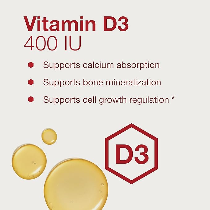 PROTOCOL FOR LIFE BALANCE - Liquid Vitamin D-3 - Supports Calcium Absorption, Bone and Dental Health, and Immune Function in Easy to Administer Drops - 2 Fl oz (60 mL)