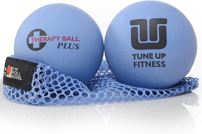 Tune Up Fitness – Therapy Ball PLUS Pair in Tote | Lacrosse Ball Upgrade - Massage Therapy Balls for Myofascial Release | ...