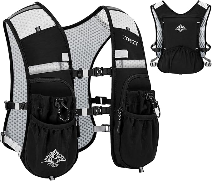 Running Hydration Vest for Women Men - Waterproof Running Water Backpack Hydration Pack with 12 Pockets, Lightweight Water...