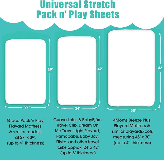 Pack n Play Sheets, BROLEX 2 Pack Mini Crib Sheets,Stretchy Portable Fitted Playard Sheet Set, Convertible Playard Mattress Cover,Ultra Soft Breathable Material,Squirrel & Foliage