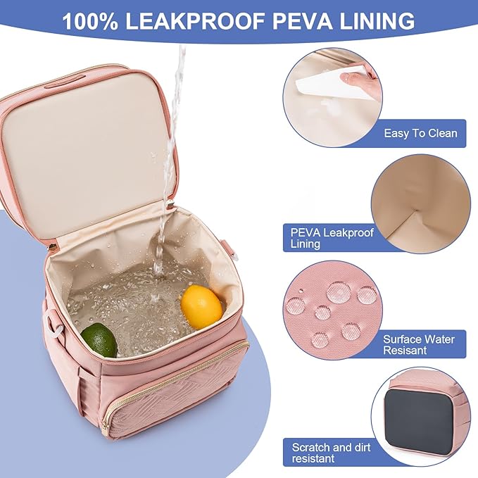 Breastmilk Cooler Bag with Ice Pack Fits 6 Baby Bottles Up to 9 Ounce