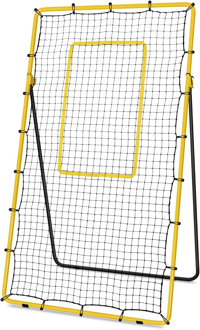Newbyinn Volleyball Rebounder Net, Volleyball Training Equipment, Bounce Back Net for Volley Ball Practice with 5 Adjustab...