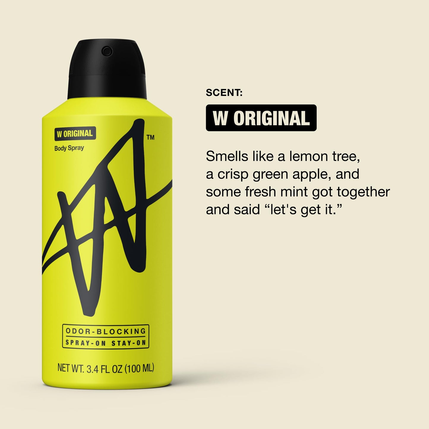 W By Jake Paul Body Spray for Men, Odor Blocking, Body Deodorant, Long Lasting Protection, Original, 3.4 fl oz (Pack of 3)