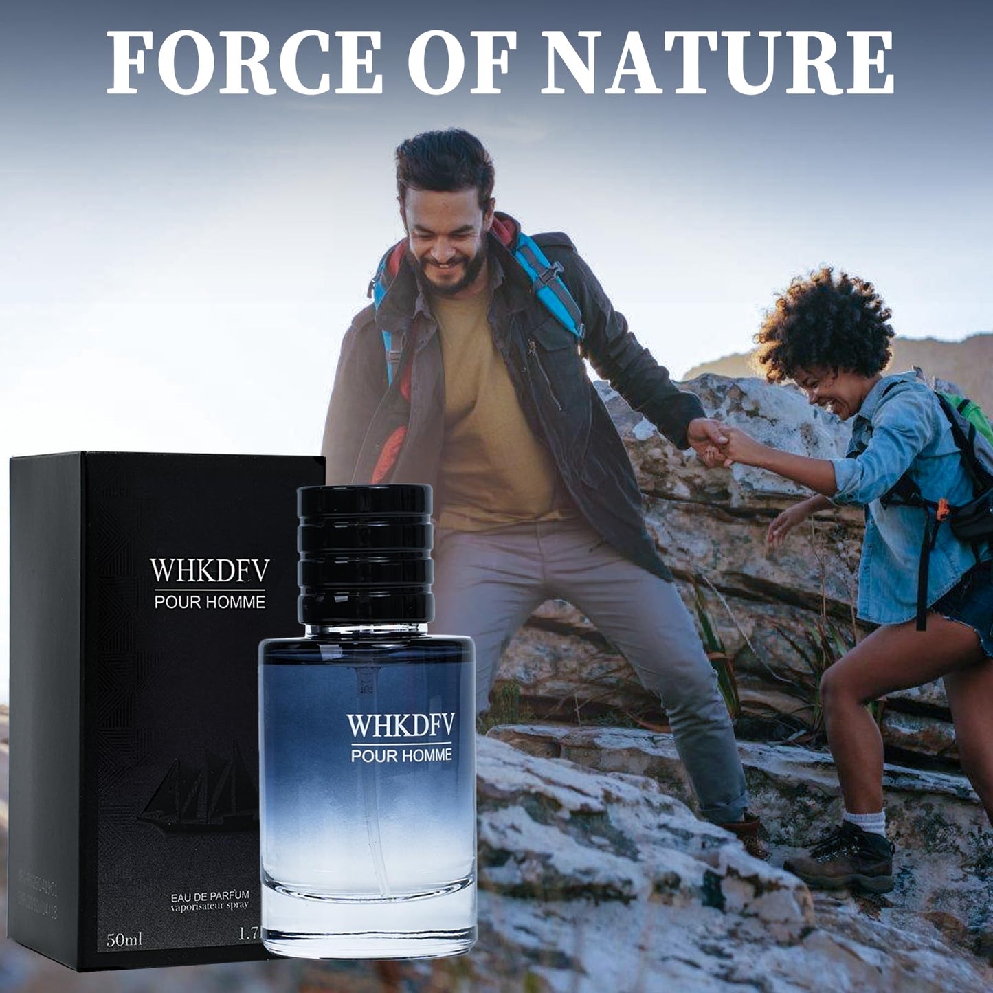 WHKDFV cologne men's perfume - citrus fresh and lasting spray perfume lemon pepper base note cedar 1.7ounce portablecologne for men
