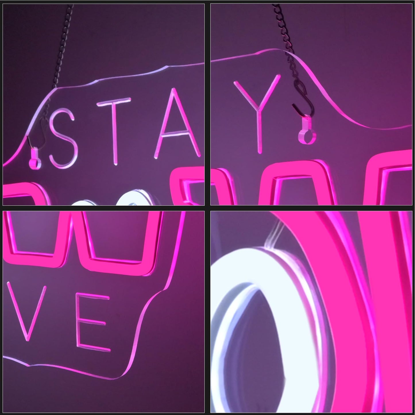 Jurong Stay Pawsitive Neon Signs For Wall Decor  Dimmable Led Light Up Signs  Cat Paw Shaped Neon Light  Usb Powered  For Home  Party  Gift  Office  Bedroom  Shop  Classroom