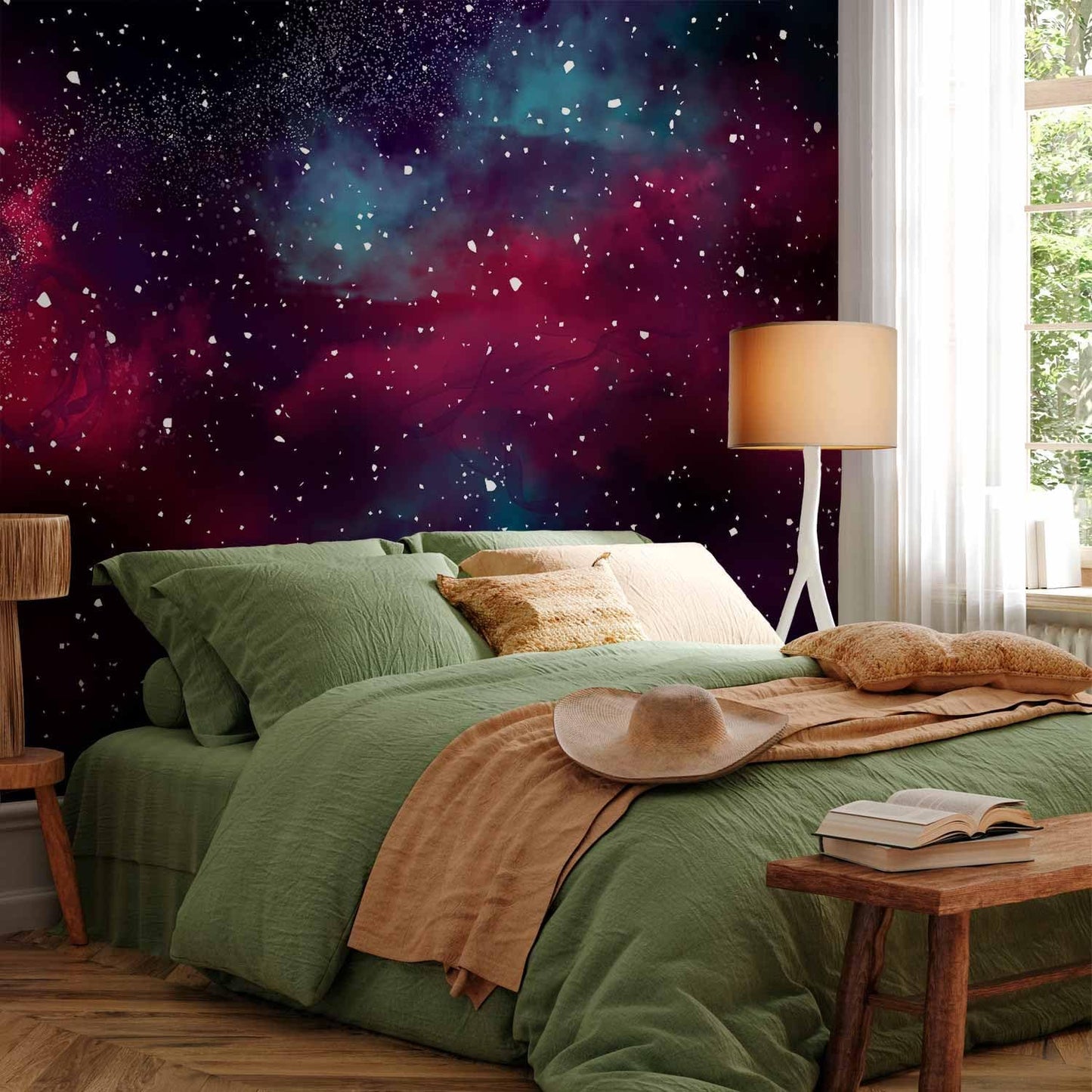 artgeist Wall Mural Space 154x110 in - Peel and Stick Self-Adhesive Wallpaper Removable Large Sticker Foil Wall Decor Print Design Mural Galaxy Universe Cosmos Sky a-A-10326-a-a