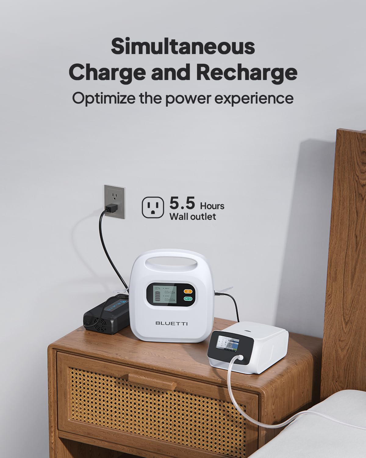 BLUETTI CPAP Battery Backup X30 297Wh Power Supply with Comprehensive Cable Set for ResMed S9, AirSense 10, AirSense 11, AirMini, AirCurve 10, ldeal for Camping & Hurricane Preparedness