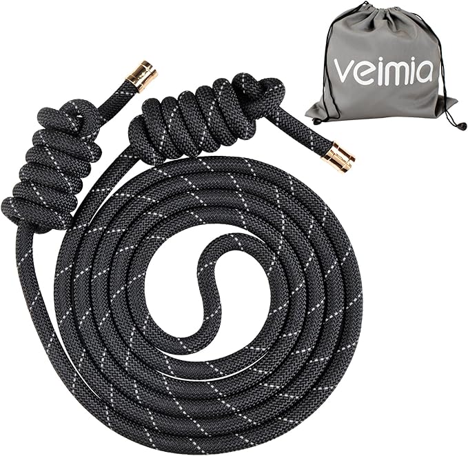 veimia Flow Rope for Fitness High Performance Double Woven Workout Rope Adjustable Flow Jump Rope for Men Women Training I...