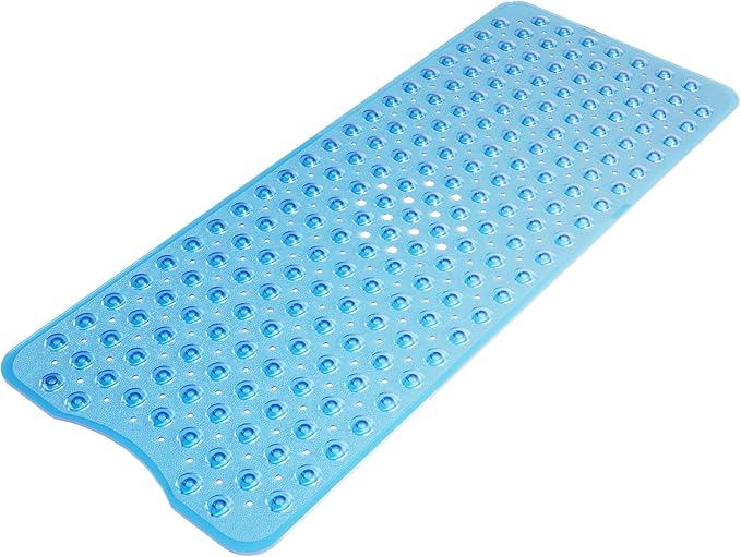 AmazerBath Shower Mat Non Slip 40 x 16 Inches, Bathtub Mat Shower Stall Mats with Suction Cups and Drain Holes, Non Slip B...