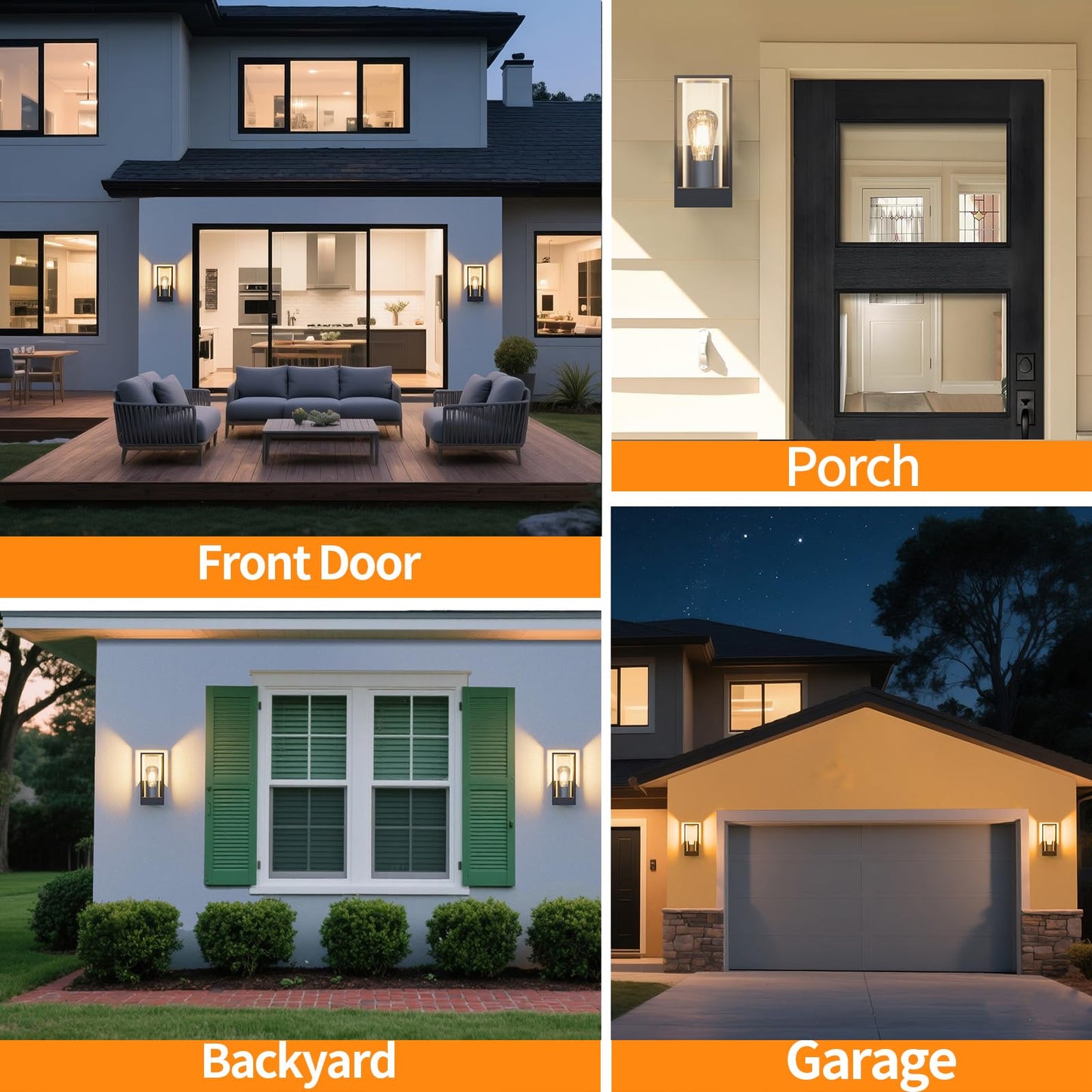 Dandray Outdoor Light Fixture Wall Sconce  Anti-Rust Porch Lights  Aluminum Exterior Lighting Fixtures  Waterproof Wall Sconce Lantern Lamp Patio  Garage  Doorway  Entryway