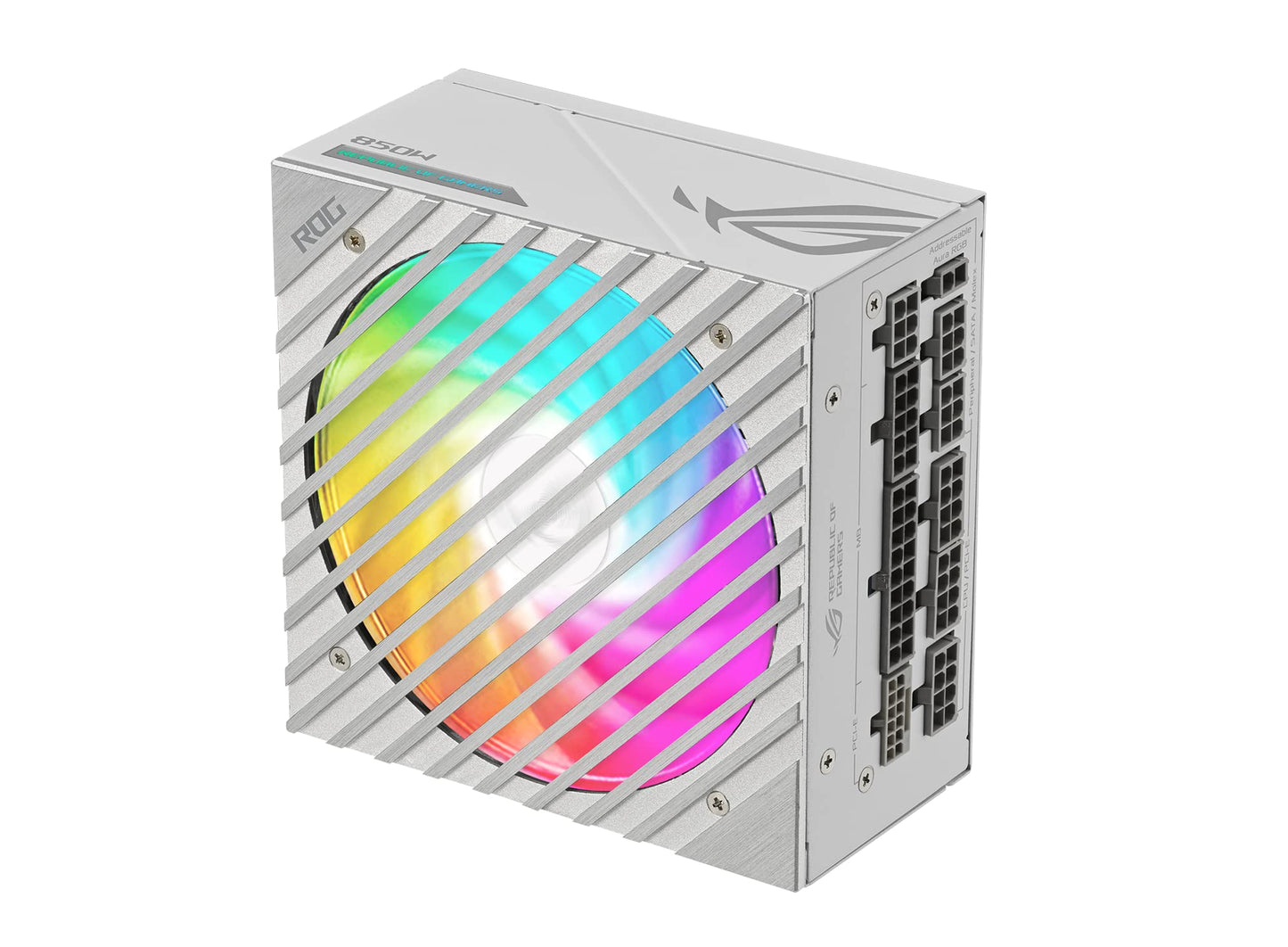 Asus Rog Loki Sfx-L 850W Platinum White Edition (Fully Modular Power Supply, 80+ Platinum, 120Mm Pwm Argb Fan, Aura Sync, Atx 3.