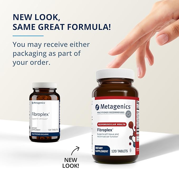 Metagenics Fibroplex Vitamin B1 - Support for Soft Tissues* - 600 mg Malic Acid & 150 mg Magnesium - Neuromuscular Health* - Premier Dietary Supplement - 120 Tablets