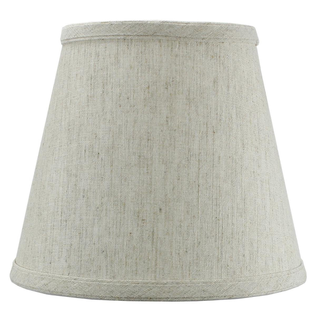 Homeconcept Textured Oatmeal Hard Back Lampshade - Clip-On Fitter For Small Table & Desk Lamps - Off-White, Model 050807Ehto
