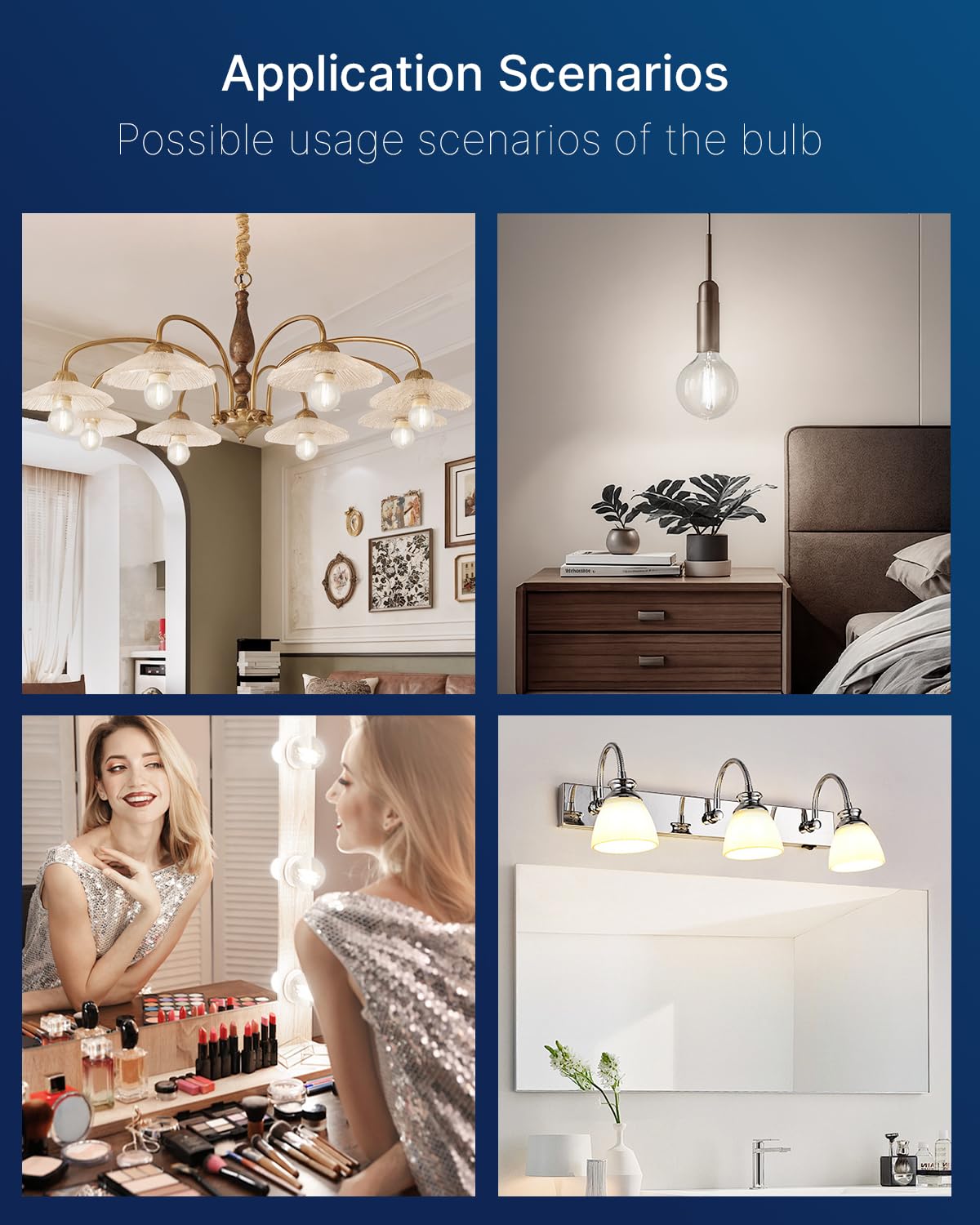 Flsnt 6 Pack G25 Led Globe Edison Bulbs For Bathroom Vanity & Mirror Lighting  5000K Daylight  Cri90+ Dimmable  40W Equivalent  400Lm  E26 Base  Clear Glass Decorative Bulbs