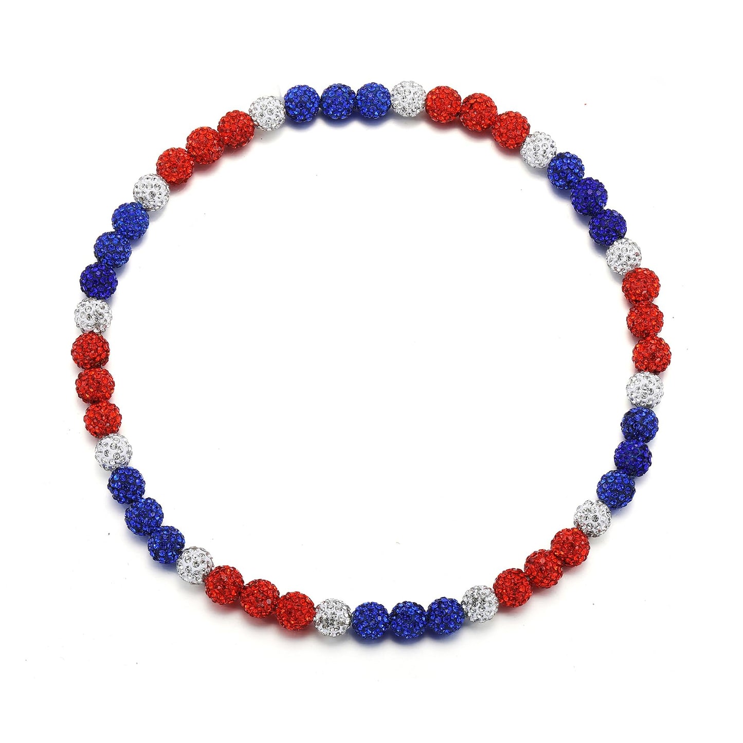 HSWYFCJY Baseball Beaded Chain Necklace for Men Women, Rhinestone Discoball Drip Accessories Red Blue Baseball Necklaces Gifts f