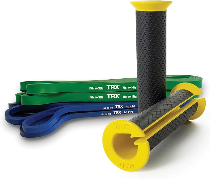TRX Training Bandit Kit, Home Workout Resistance Band Set with Strength-Training Resistance Bands and Universal-Fit Handle...