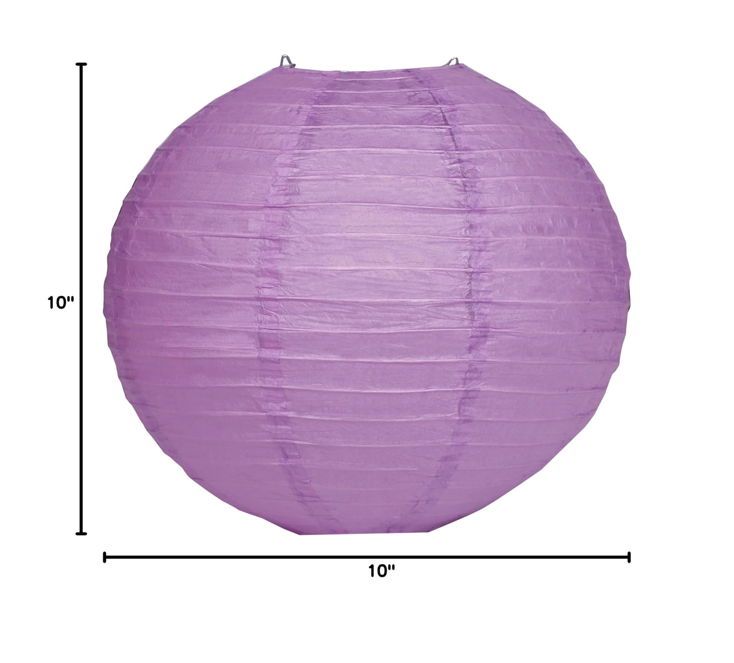 Matissa Pack Of 3 Round Paper Lanterns - 12/30Cm, Lilac, Paper - Wedding & Birthday Party Decoration